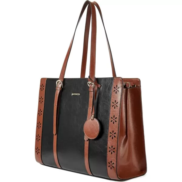 BOSTANTEN Laptop Bag for Women 15.6 inch Computer Leather Briefcase Vintage Work Tote Handbag