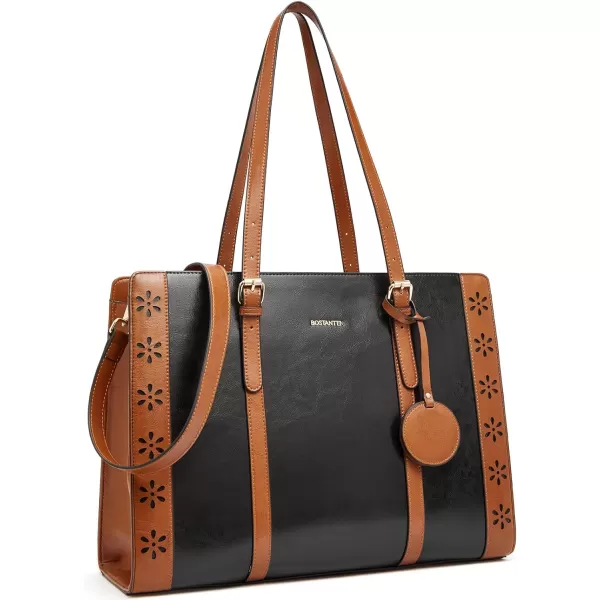 BOSTANTEN Laptop Bag for Women 15.6 inch Computer Leather Briefcase Vintage Work Tote Handbag