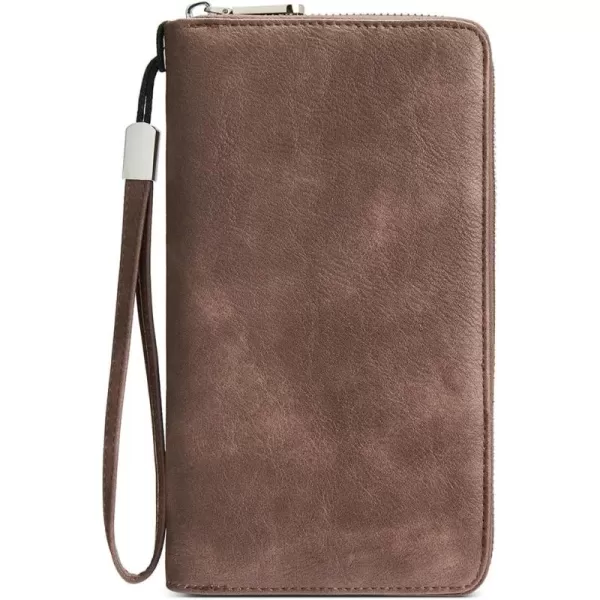 BOSTANTEN Leather Wallets for Women RFID Blocking Zip Around Credit Card Holder Phone Wristlet Clutch