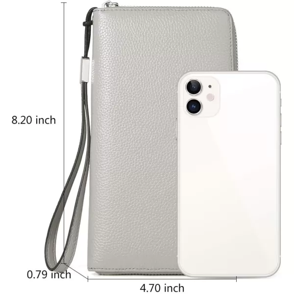 BOSTANTEN Leather Wallets for Women RFID Blocking Zip Around Credit Card Holder Phone Wristlet Clutch
