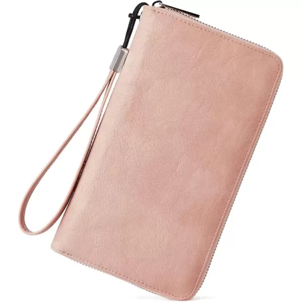 BOSTANTEN Leather Wallets for Women RFID Blocking Zip Around Credit Card Holder Phone Wristlet Clutch