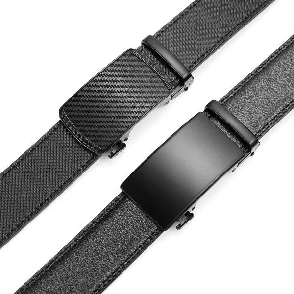 BOSTANTEN Mens Belt Leather Ratchet Belt For Men Dress and Casual with Adjustable Buckle, Trim to Fit