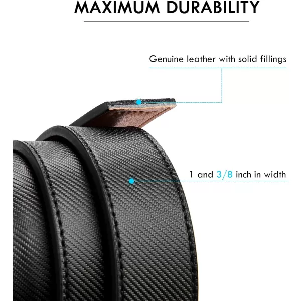 BOSTANTEN Mens Belt Leather Ratchet Belt For Men Dress and Casual with Adjustable Buckle, Trim to Fit