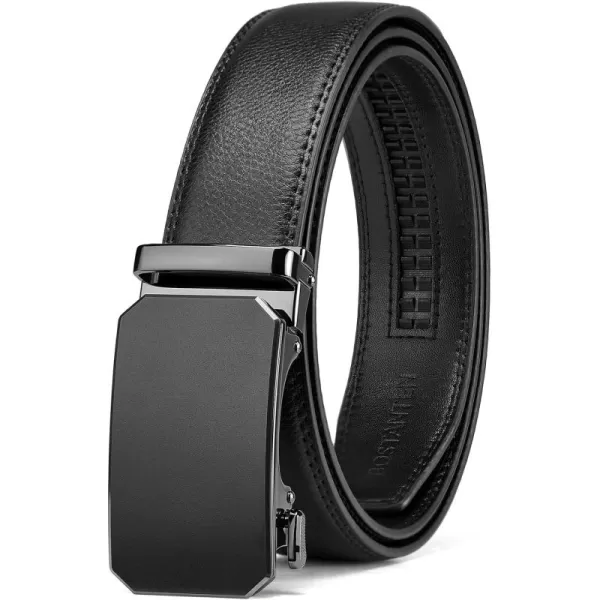BOSTANTEN Mens Belt Leather Ratchet Belt For Men Dress and Casual with Adjustable Buckle, Trim to Fit
