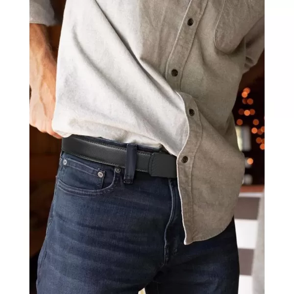 BOSTANTEN Mens Belt Leather Ratchet Belt For Men Dress and Casual with Adjustable Buckle, Trim to Fit