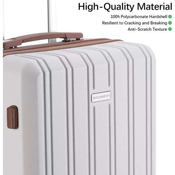 BOSTANTEN 20 inch Carry On Luggage Airline Approved Large Suitcase with Spinner Wheels PC Hardshell TSA Lock