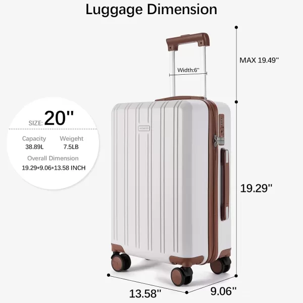 BOSTANTEN 20 inch Carry On Luggage Airline Approved Large Suitcase with Spinner Wheels PC Hardshell TSA Lock