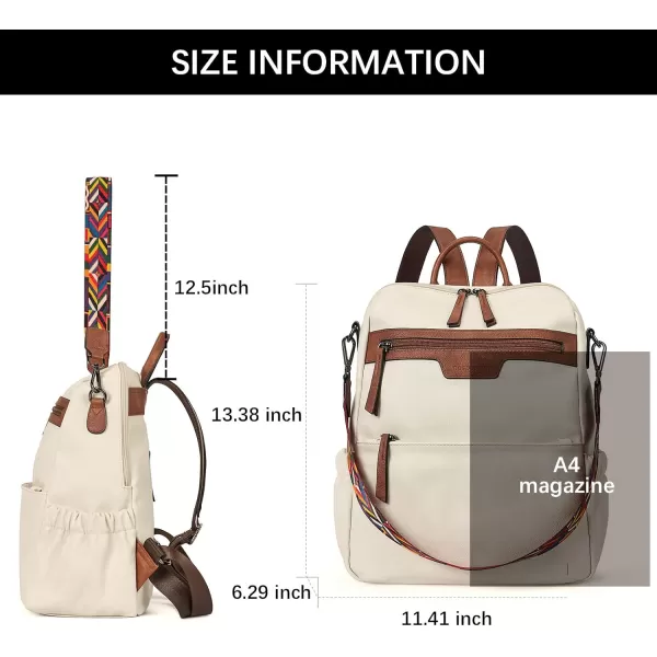 BOSTANTEN Backpack Purse for Women Fashion Designer Travel Backpack Leather Convertible Shoulder Bags Casual Daypack Beige-brown