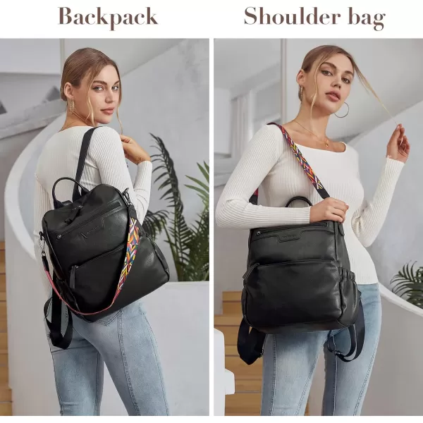 BOSTANTEN Backpack Purse for Women Fashion Designer Travel Backpack Leather Convertible Shoulder Bags Casual Daypack Beige-brown