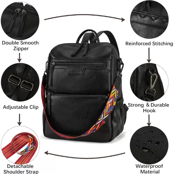 BOSTANTEN Backpack Purse for Women Fashion Designer Travel Backpack Leather Convertible Shoulder Bags Casual Daypack Beige-brown