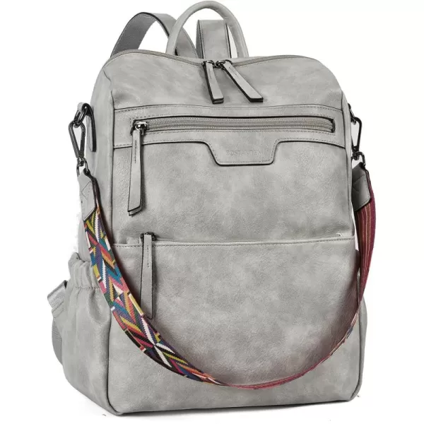 BOSTANTEN Backpack Purse for Women Fashion Designer Travel Backpack Leather Convertible Shoulder Bags Casual Daypack Beige-brown