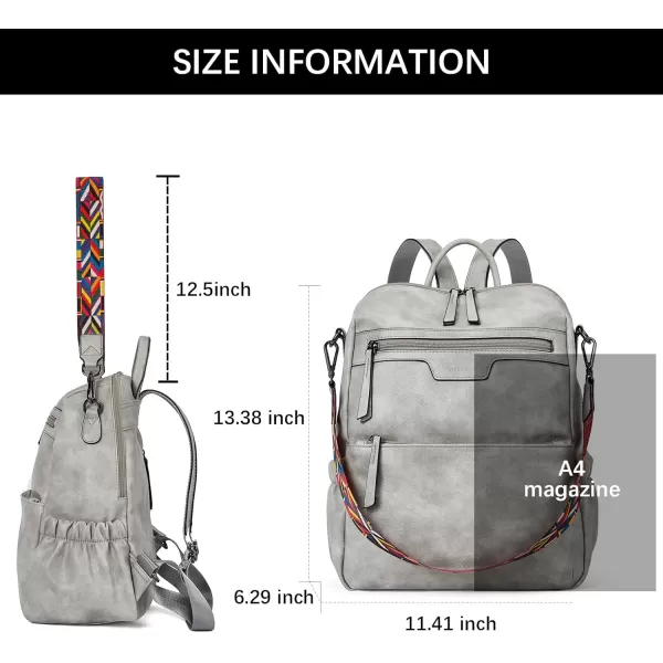 BOSTANTEN Backpack Purse for Women Fashion Designer Travel Backpack Leather Convertible Shoulder Bags Casual Daypack Beige-brown