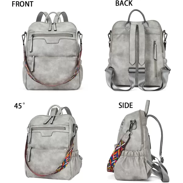 BOSTANTEN Backpack Purse for Women Fashion Designer Travel Backpack Leather Convertible Shoulder Bags Casual Daypack Beige-brown