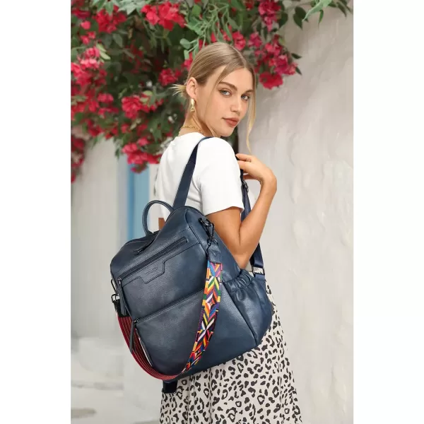 BOSTANTEN Backpack Purse for Women Fashion Designer Travel Backpack Leather Convertible Shoulder Bags Casual Daypack Beige-brown