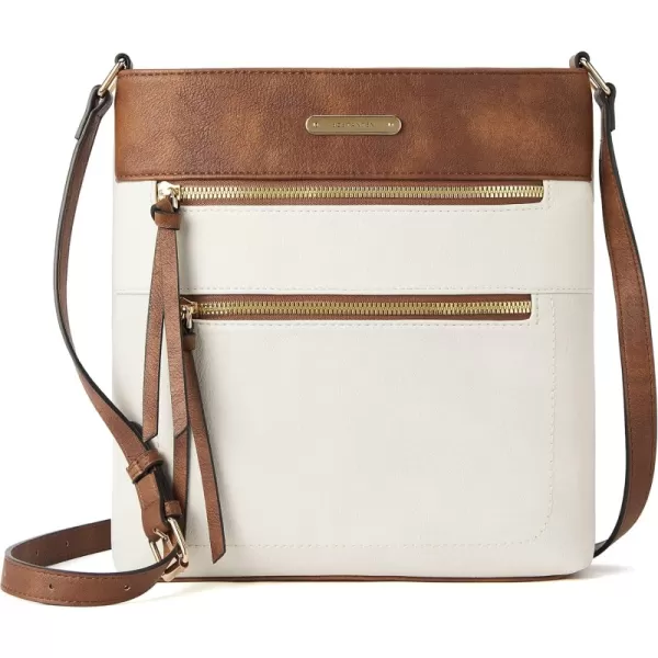 Leather Brown With White