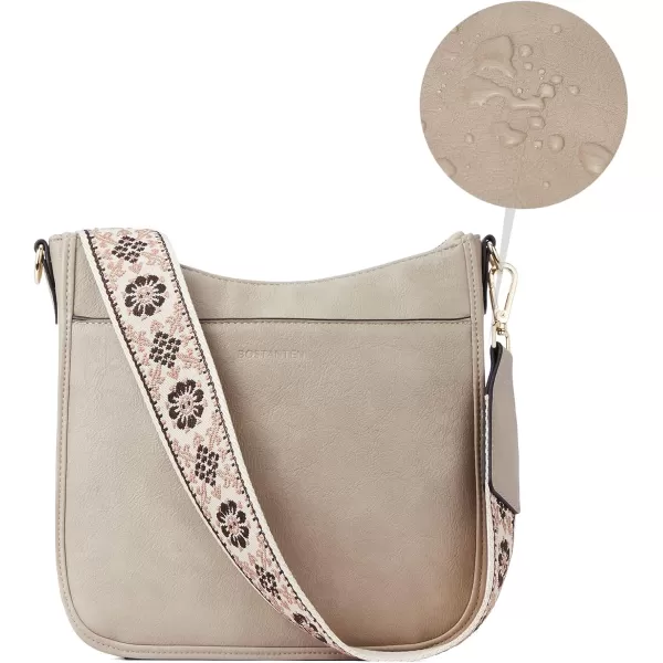 BOSTANTEN Crossbody Bags for Women Trendy Vegan Leather Hobo Purses Shoulder Handbags Wallet Set With Wide Shoulder Strap