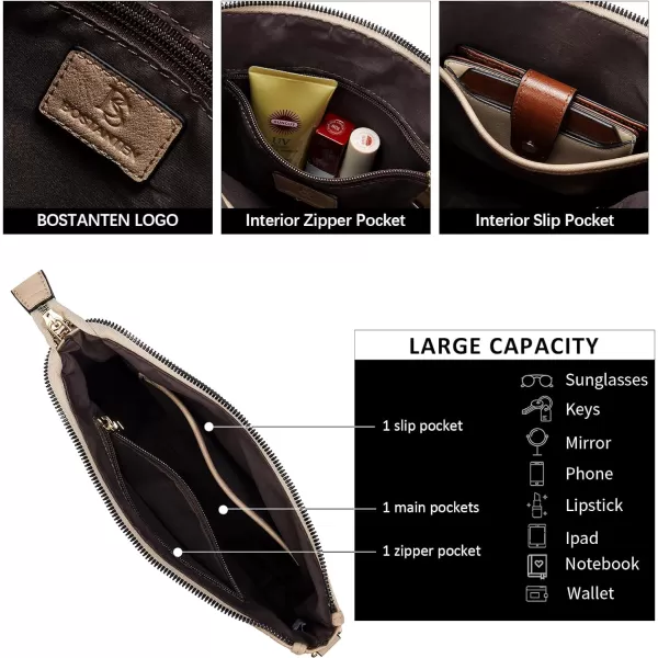 BOSTANTEN Crossbody Bags for Women Trendy Vegan Leather Hobo Purses Shoulder Handbags Wallet Set With Wide Shoulder Strap