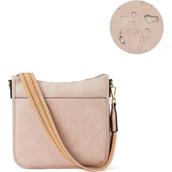 BOSTANTEN Crossbody Bags for Women Trendy Vegan Leather Hobo Purses Shoulder Handbags Wallet Set With Wide Shoulder Strap