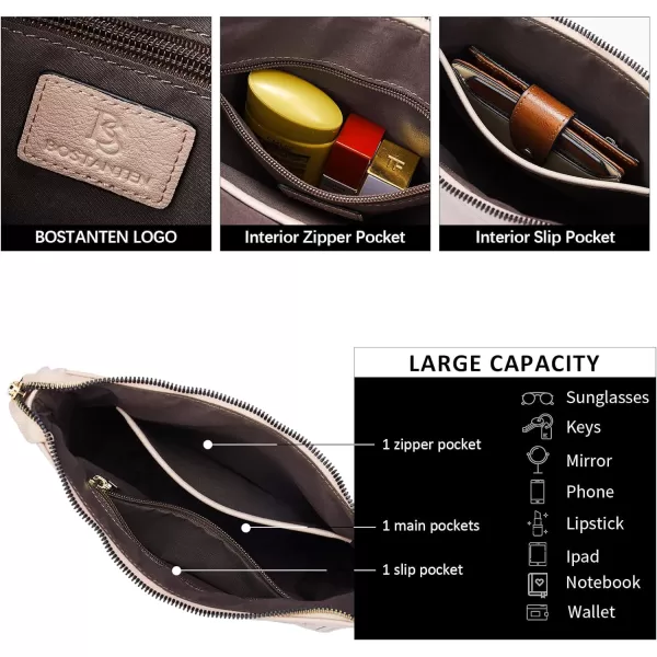 BOSTANTEN Crossbody Bags for Women Trendy Vegan Leather Hobo Purses Shoulder Handbags Wallet Set With Wide Shoulder Strap
