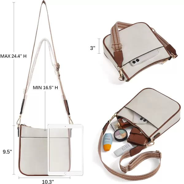 BOSTANTEN Crossbody Bags for Women Trendy Vegan Leather Hobo Purses Shoulder Handbags Wallet Set With Wide Shoulder Strap