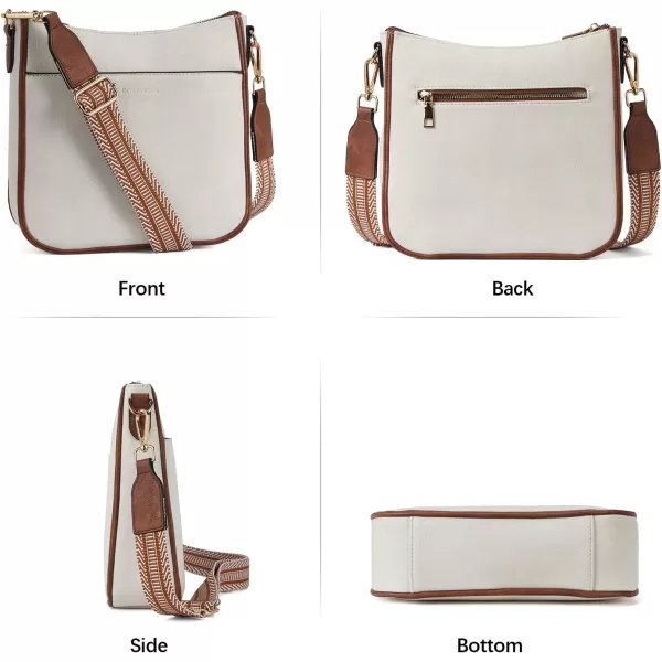 BOSTANTEN Crossbody Bags for Women Trendy Vegan Leather Hobo Purses Shoulder Handbags Wallet Set With Wide Shoulder Strap