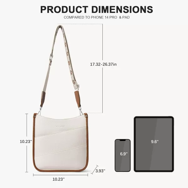 BOSTANTEN Crossbody Bags for Women Trendy Vegan Leather Hobo Purses Shoulder Handbags Wallet Set With Wide Shoulder Strap
