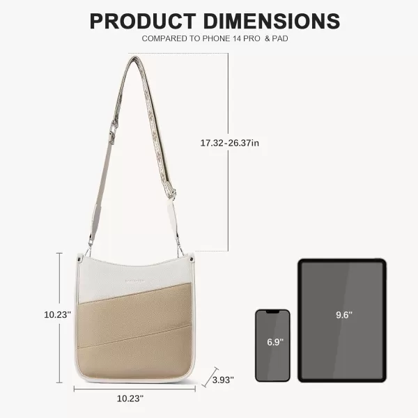 BOSTANTEN Crossbody Bags for Women Trendy Vegan Leather Hobo Purses Shoulder Handbags Wallet Set With Wide Shoulder Strap