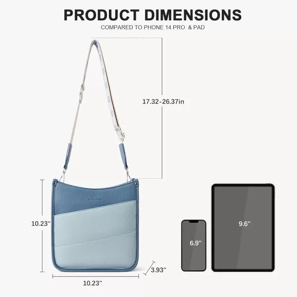 BOSTANTEN Crossbody Bags for Women Trendy Vegan Leather Hobo Purses Shoulder Handbags Wallet Set With Wide Shoulder Strap