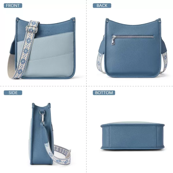 BOSTANTEN Crossbody Bags for Women Trendy Vegan Leather Hobo Purses Shoulder Handbags Wallet Set With Wide Shoulder Strap