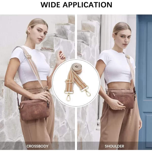 BOSTANTEN Crossbody Bags for Women Trendy Vegan Leather Hobo Purses Shoulder Handbags Wallet Set With Wide Shoulder Strap