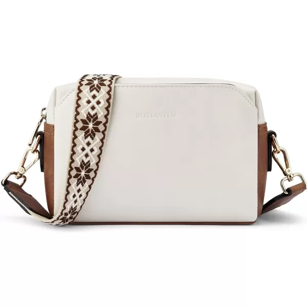 BOSTANTEN Crossbody Purses for Women Vegan Leather Triple Designed Crossbody Handbags Shoulder Bag with Wide Strap