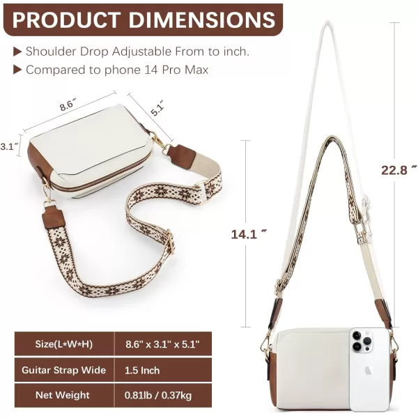 BOSTANTEN Crossbody Purses for Women Vegan Leather Triple Designed Crossbody Handbags Shoulder Bag with Wide Strap