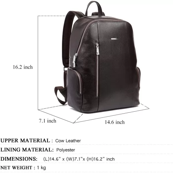 BOSTANTEN Leather Backpack Business Laptop Travel Camping Shoulder Bag Gym Sports Bags for Men