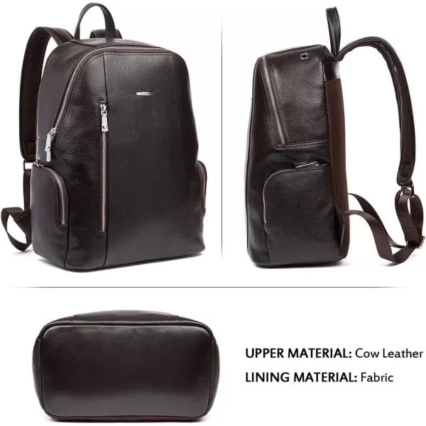 BOSTANTEN Leather Backpack Business Laptop Travel Camping Shoulder Bag Gym Sports Bags for Men