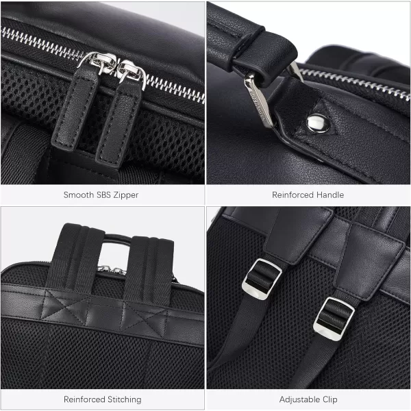 BOSTANTEN Leather Backpack Business Laptop Travel Camping Shoulder Bag Gym Sports Bags for Men