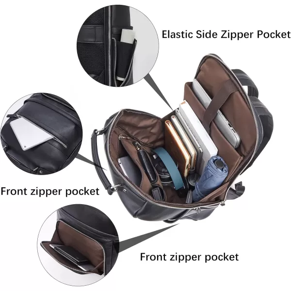 BOSTANTEN Leather Backpack Business Laptop Travel Camping Shoulder Bag Gym Sports Bags for Men
