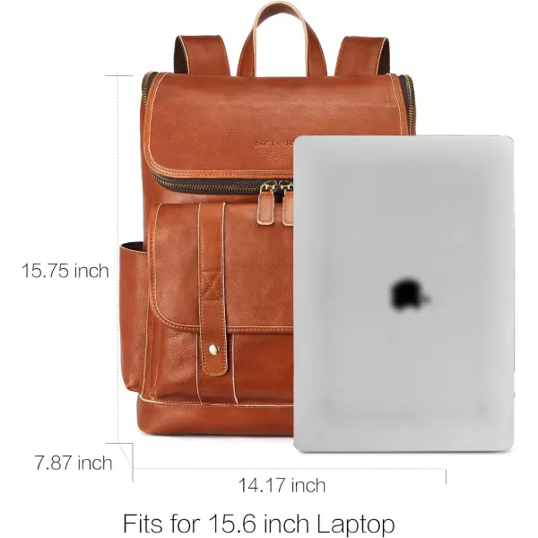 BOSTANTEN Leather Backpack for Men 15.6 inch Laptop Backpack Vintage Travel Office Bag Large Capacity Shoulder Bag