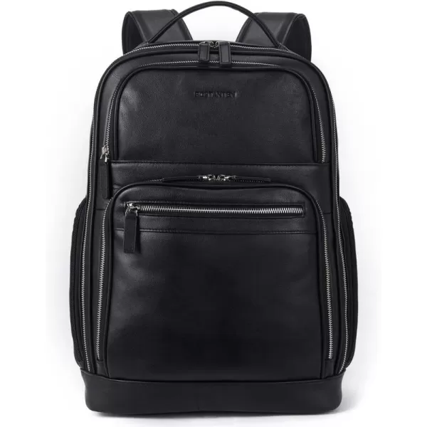 BOSTANTEN Leather Backpacks College 15.6” Laptop Travel Computer Shoulder Backpack For Men Coffeebrown