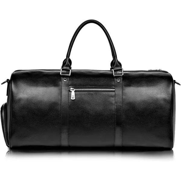 BOSTANTEN Leather Duffle Bag for Men Travel Duffel Bag Carry On Weekender Overnight Bags with Shoe Compartment