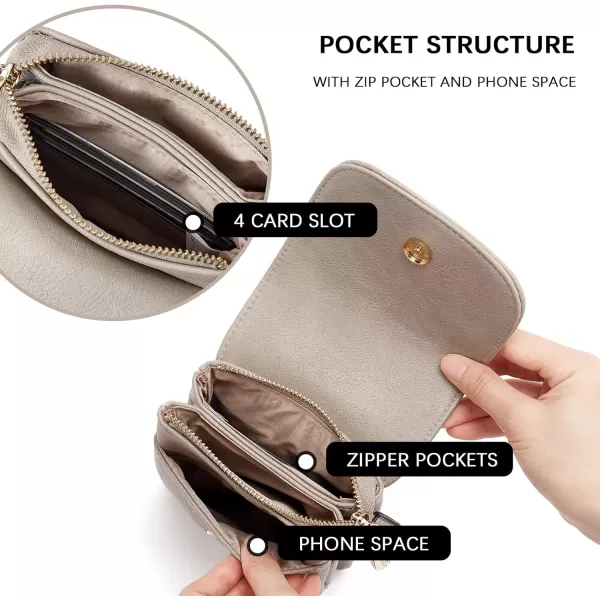 BOSTANTEN Leather Small Crossbody Bags for Women Designer Cell Phone Bag Wallet Purses Adjustable Strap