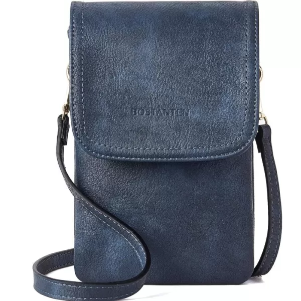 BOSTANTEN Leather Small Crossbody Bags for Women Designer Cell Phone Bag Wallet Purses Adjustable Strap