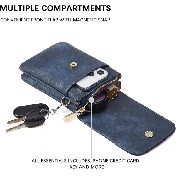 BOSTANTEN Leather Small Crossbody Bags for Women Designer Cell Phone Bag Wallet Purses Adjustable Strap