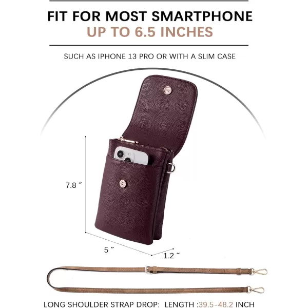 BOSTANTEN Leather Small Crossbody Bags for Women Designer Cell Phone Bag Wallet Purses Adjustable Strap