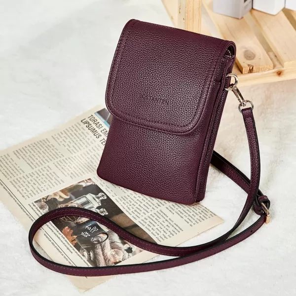 BOSTANTEN Leather Small Crossbody Bags for Women Designer Cell Phone Bag Wallet Purses Adjustable Strap