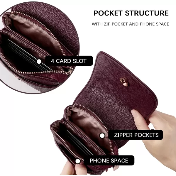 BOSTANTEN Leather Small Crossbody Bags for Women Designer Cell Phone Bag Wallet Purses Adjustable Strap