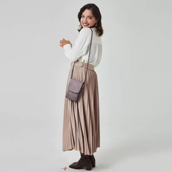 BOSTANTEN Leather Small Crossbody Bags for Women Designer Cell Phone Bag Wallet Purses Adjustable Strap