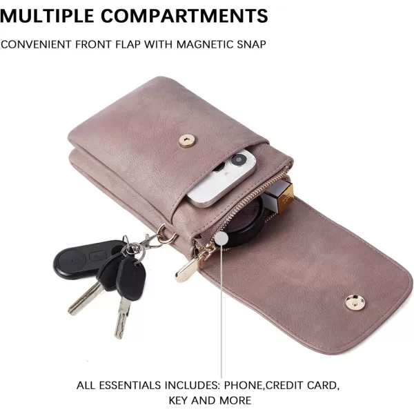 BOSTANTEN Leather Small Crossbody Bags for Women Designer Cell Phone Bag Wallet Purses Adjustable Strap
