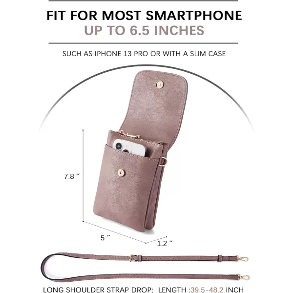BOSTANTEN Leather Small Crossbody Bags for Women Designer Cell Phone Bag Wallet Purses Adjustable Strap