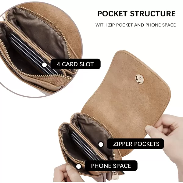 BOSTANTEN Leather Small Crossbody Bags for Women Designer Cell Phone Bag Wallet Purses Adjustable Strap