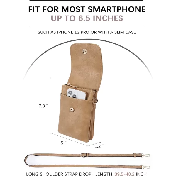 BOSTANTEN Leather Small Crossbody Bags for Women Designer Cell Phone Bag Wallet Purses Adjustable Strap